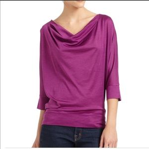 Eileen Fisher Stretchy Draped Cowl Neck Top